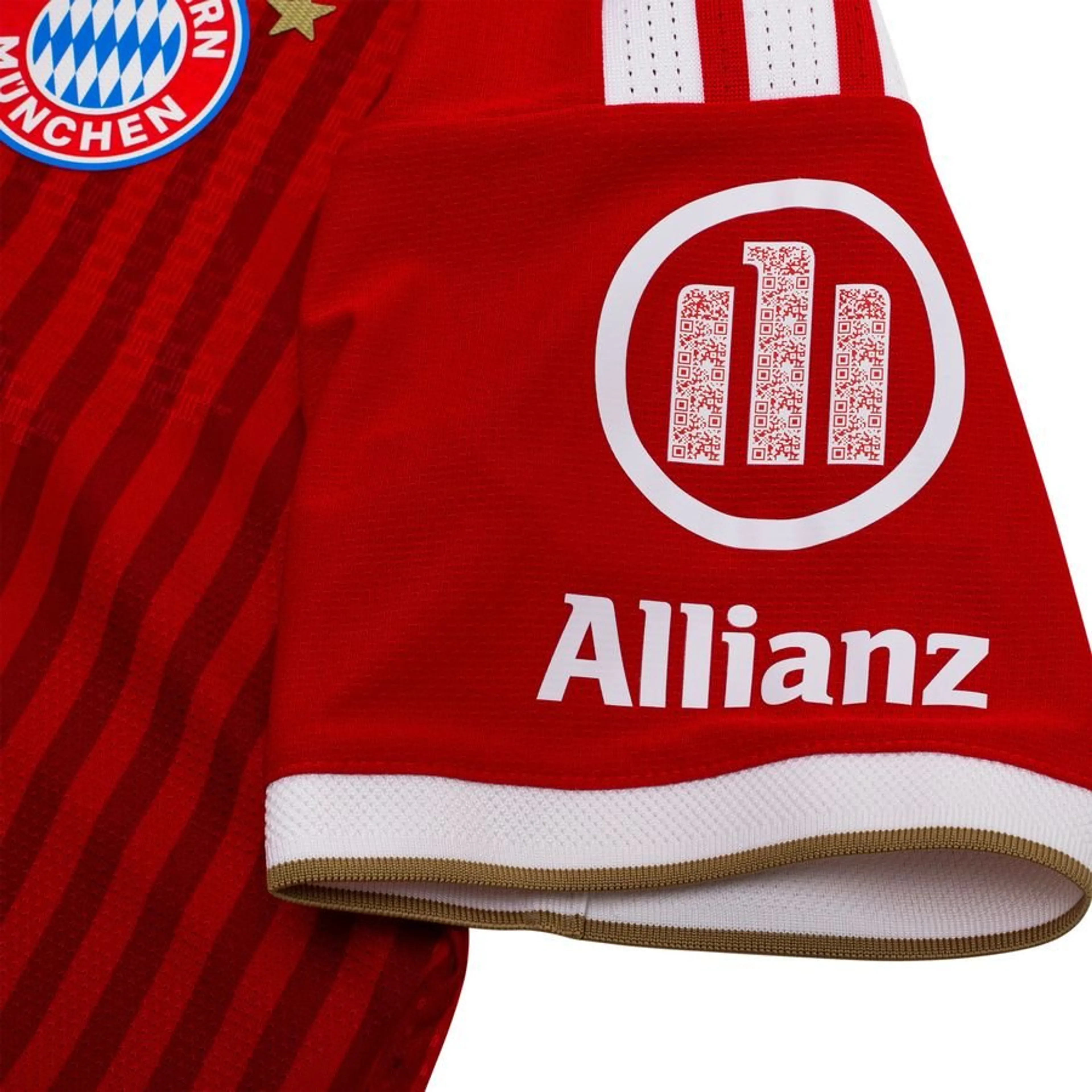 Bayern München 2026/27 home kit collar and gold detail