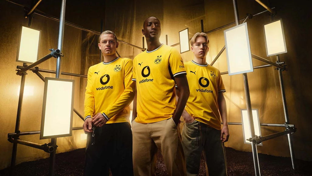 Borussia Dortmund 2026/27 home kit by Puma: Dortmund's industrial landmarks woven in yellow