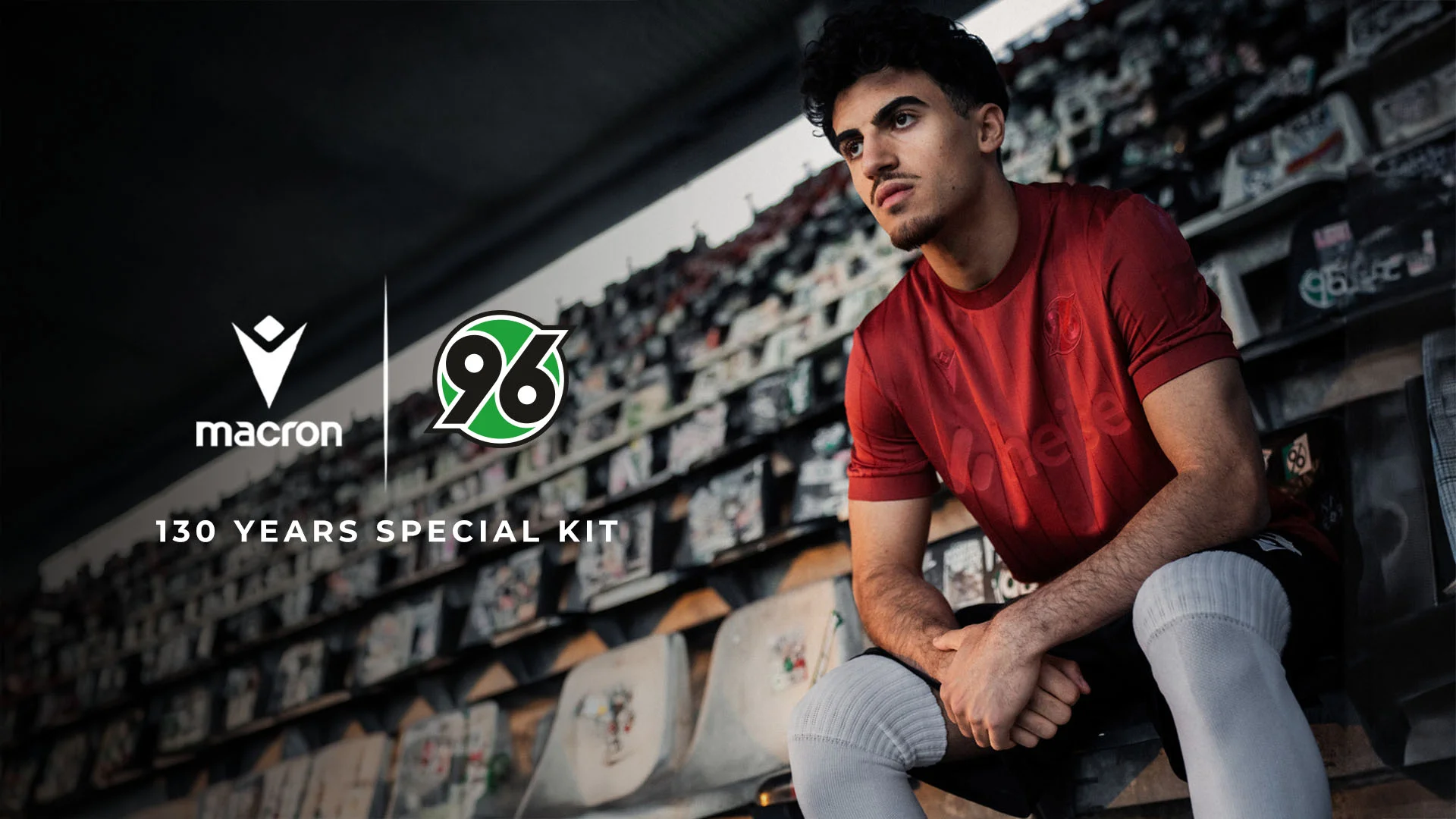 Hannover 96's 130th anniversary kit by Macron is all red, all tonal