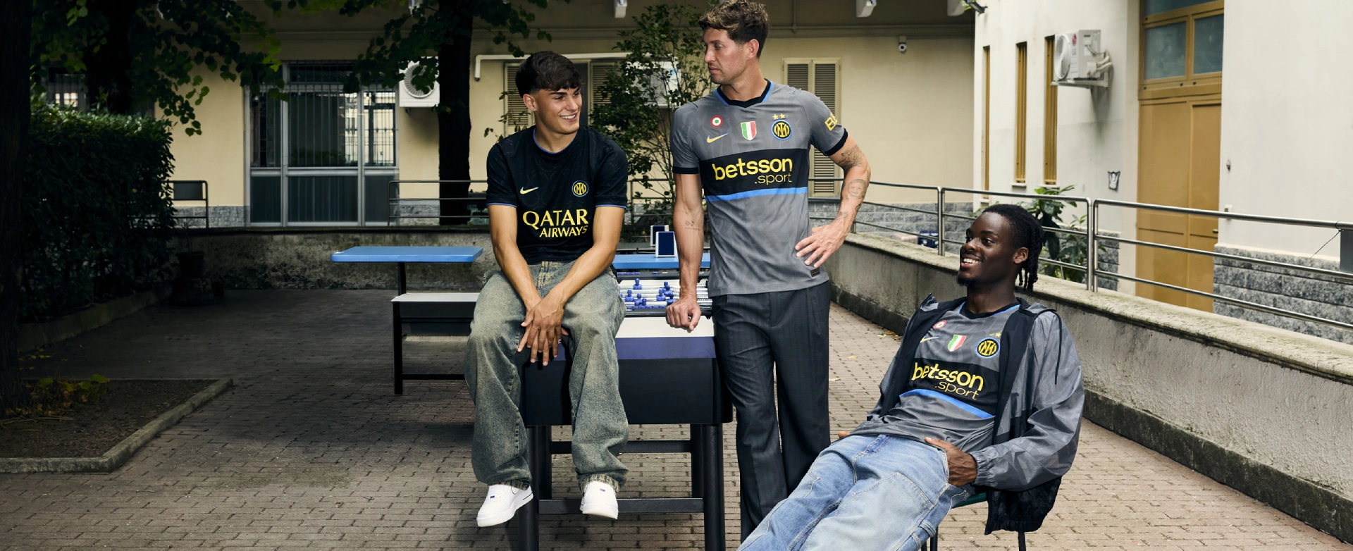 Inter Milan's 2026/27 Nike third kit: Iron Ore grey with a 1990s Blue Spark