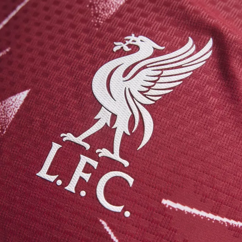 Liverpool 2026/27 home shirt pattern detail