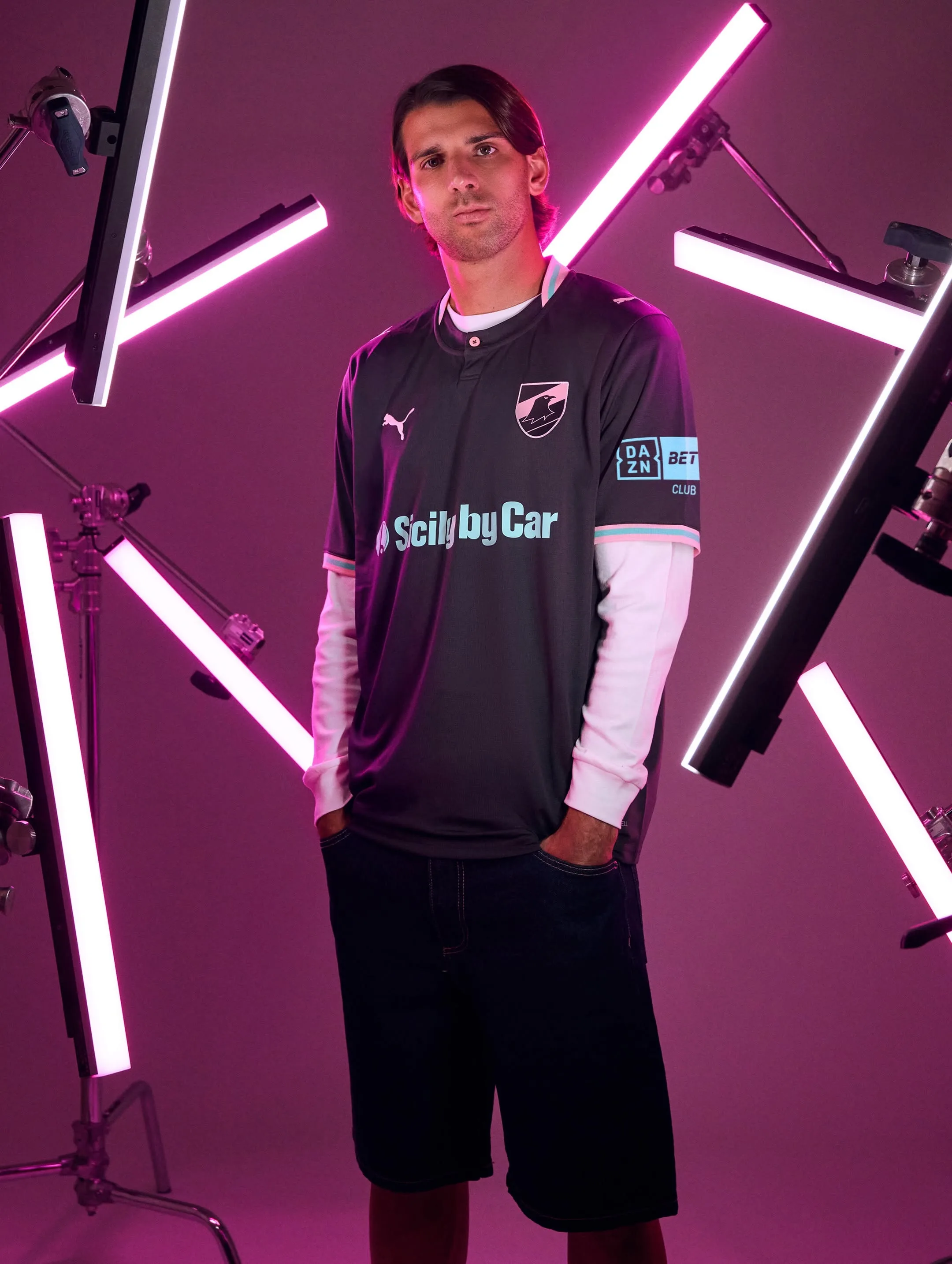 Palermo's 2026/27 Puma third kit revives the 1987 crest in dark gray and neon