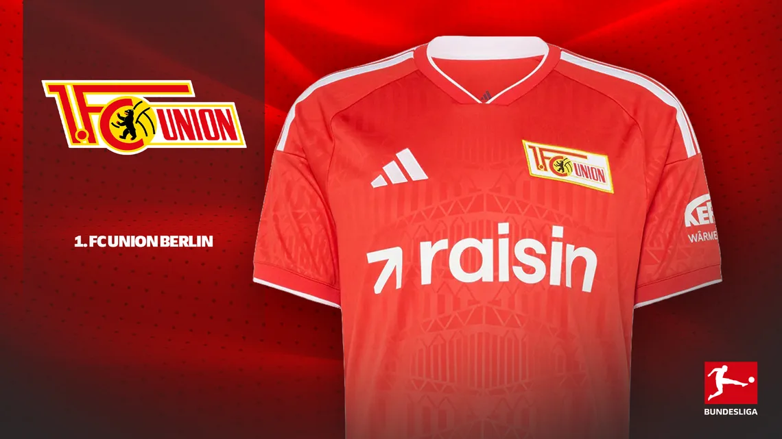 Union Berlin's 2026/27 adidas home kit takes its pattern from the stadium roof