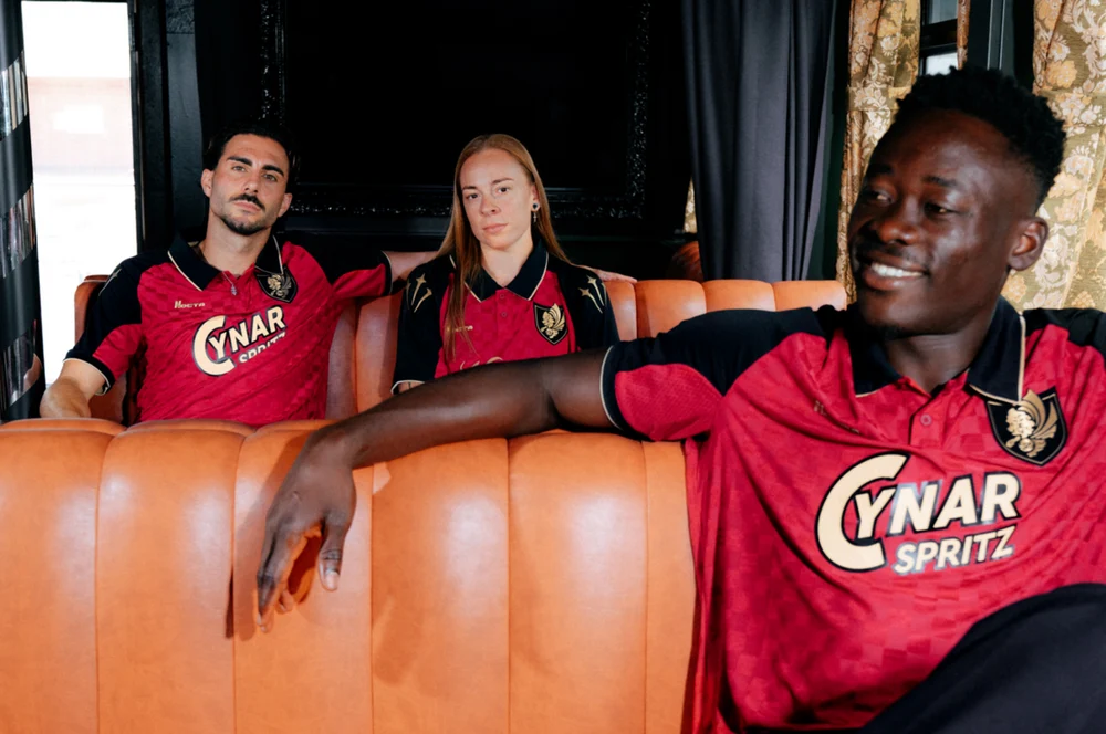Venezia 2026/27 third kit by NOCTA: Winged Lion crest, red base, gold details